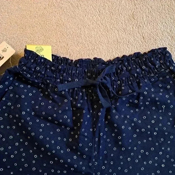 NWT Jachs  Girlfriend Shorts Small Paperbag Waist Navy and White Micro Floral - Picture 12 of 12